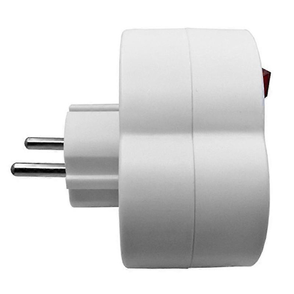 EU-standardin monipistoke 250V 16A kaksoispistorasian muunnospistorasia pistorasian kytkinpistokkeella Power Ad[D] white