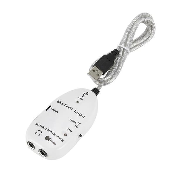 Gitar til USB Grensesnitt Link Kabel Adapter Audio Kobling Opptaker for PC/Datamaskin[D]