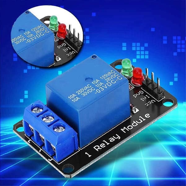 1-vejs relædrivermodul med LED-indikator, mikrocontroller-kompatibel PLC MCU-kontrolkortmodul 24V[D] Blue
