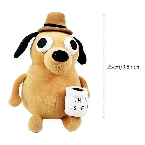 Flame Coffee Dog Plushie Legetøj Dette Er Fint Meme Plushie Blød Fyldt Dukke Fyldt Plushie Dyr Til Fødselsdagsgave