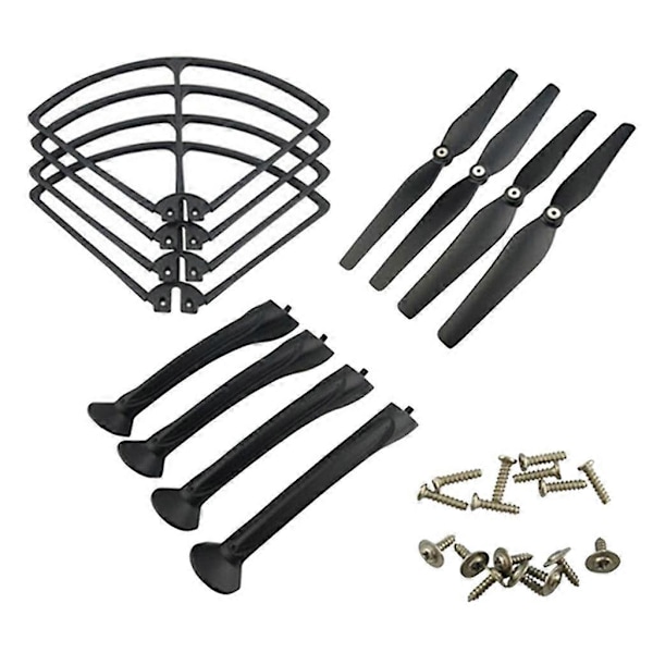 Sæt af Quadcopter Propeller Landing Gear Beskyttelsesring Til RC Model Drone Syma X8 X8C X8G X8HW Dele Hvid Black