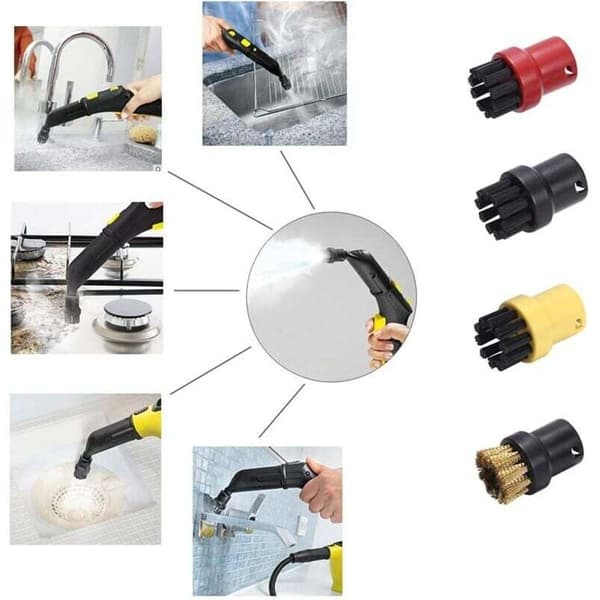 Tarvikkeet Karcher Easyfix SC1-SC5 -höyrypuhdistimiin: 8 pyöreän harjan sarja Multicouleur 100 g