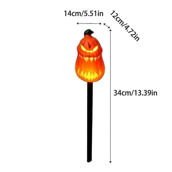 Solar Halloween Sti Lys Automatisk Landskabslys Til Have Udendørs Indretning (D) pumpkin