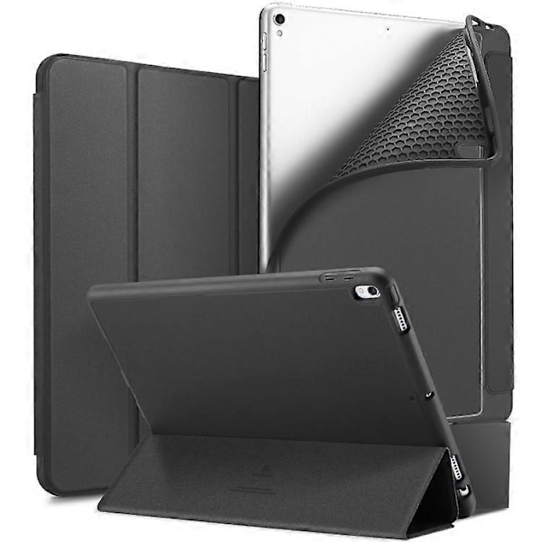 DUX DUCIS OSOM SERIES Tre-foldet Vandret Flip Læderetui med Pen Slots til iPad Pro 10,5 tommer / Air 3 2019 Black