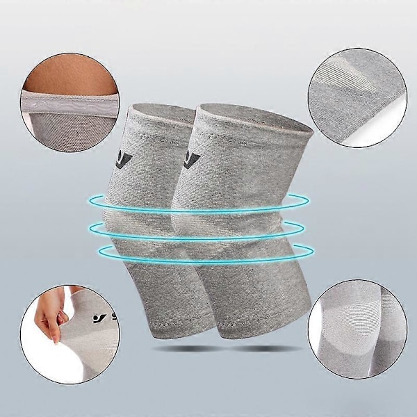 1 st Andningsbar Knäskydd Elastisk Bambukol Knästöd Skydd Pad Omslag Knäskydd -[D] Multicolor XXL