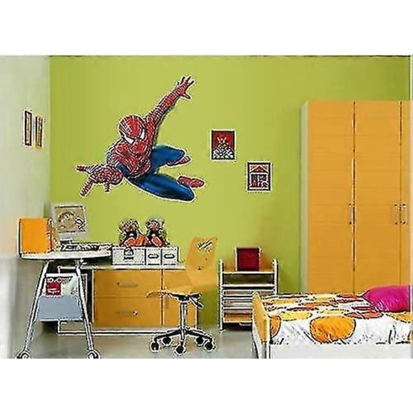 Kæmpe Store Spiderman Vægklistermærker Børn Drenge Soveværelse Mærkat Kunst Vægmaleri Indretning.[D]
