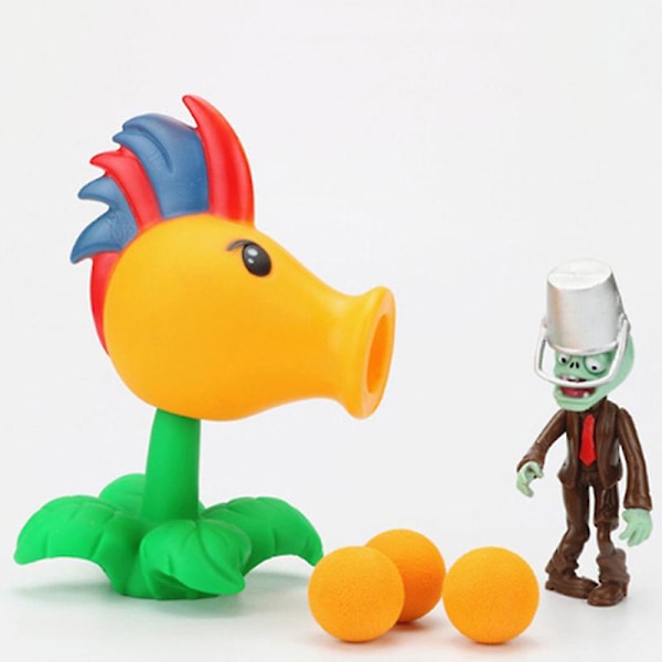 Plants Vs Zombies Peashooter PVC Action Anime Figur Modell Leksak Present Leksaker [kk]
