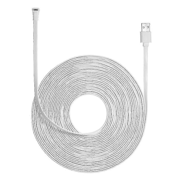 Arlo Pro/Pro 2/Go/Light Laddningskabel - 9m/29.5ft Väderbeständig Platt Kabel för Inom- och Utomhusbruk [D] 2M