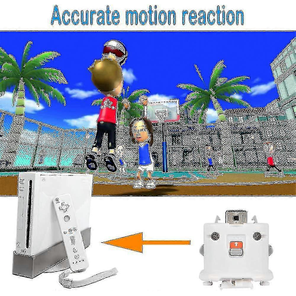 2 Motion Plus Adapter Sensor til Wii Fjernbetjening, Motion Plus Adapter Accelerator Udskiftning til Wii Motion Plus Adapter