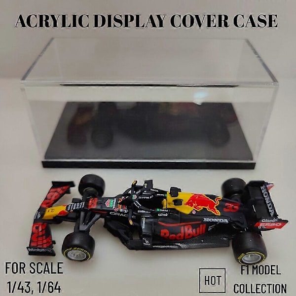 Skala 1:43 1:64 Akryl Hårt Omslag Fodral Display Box för Spark Minichamps F1 Bilmodell Formel 1 Miniatyrleksak Leksaksbilar[D] CASE ONLY NO CAR