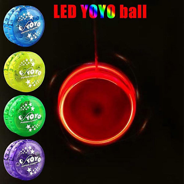 Luminous Yoyo-boll med LED-ljus Färgglad Karusell Yo-Yo Barnleksaker Underhållning