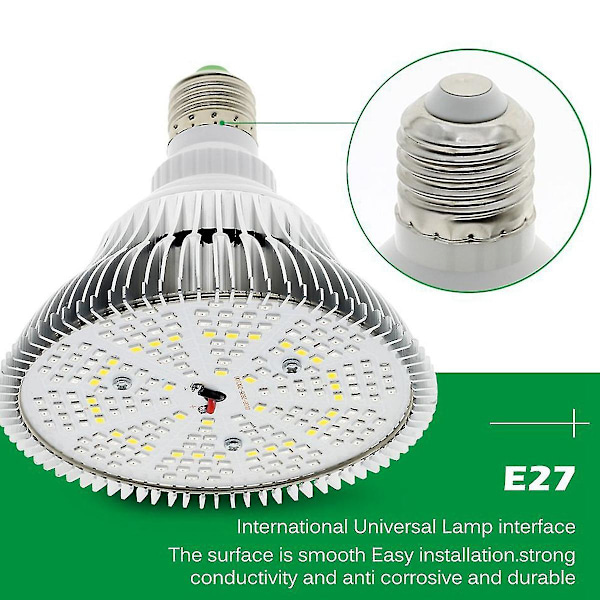 300W LED Plantelys E27 Fullspektrum Vekst Lys for Drivhusplanter Blomsterlampe Hydroponikk