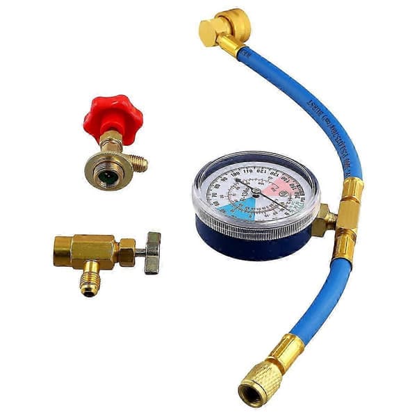 R134A Set Freon Fyllningsutrustning Adapter Luftkonditioneringsmanometer[D]