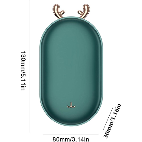 Håndvarmere Genopladelige 5200mah 2-i-1 Elektriske Håndvarmere Powerbank Langvarig Varme Og 3 Niveauer USB Opladning Camping Håndvarmere Til Udendørs