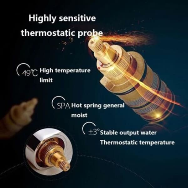 Messing termostatisk brusekassette udskiftningsventil til termostatblander (D)