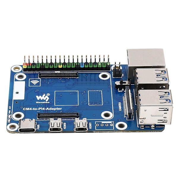 Cm4 Till Pi4b Utbyggnadskort 4-vägs Usb3.0+rj45 Gigabit Ethernet Port Cm4 Till Pi4 Adapter För 4b Kretskort