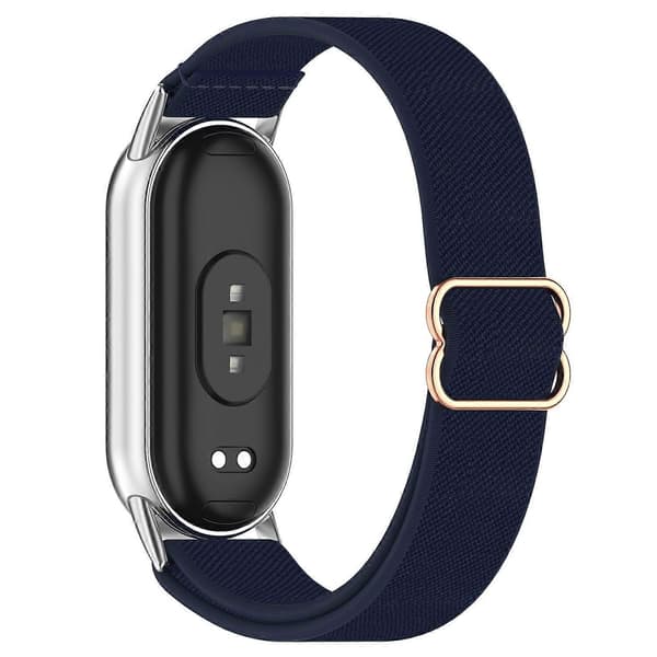 Smart Klockarmband för Xiaomi Smart Band 9/9 NFC/8/8 NFC Nylon Elastisk Flätad Rem[D] Multicolor Midnight Blue