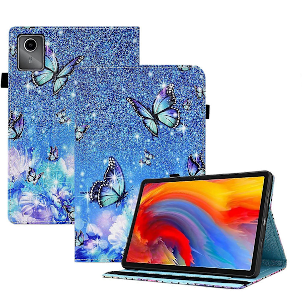 Läder Smartfodral för Lenovo Tab M11 / Xiaoxin Pad 11 2024 Butterfly