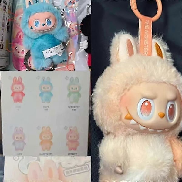 1 Överraskningspresent Labubu V3 The Monsters Big Into Energy Series Vinyl Face Docka Anime Actionfigurer Labubu Hänge[D] A3