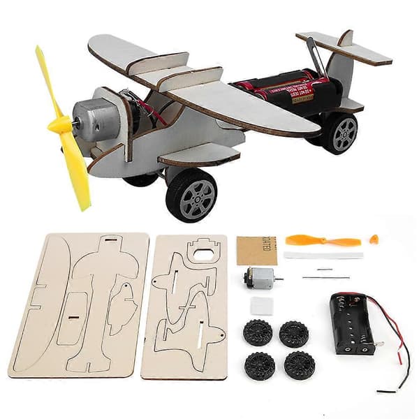 DIY Børne Træpuslespil Flyvemaskine Helikopter Studenter Håndlavet Model Svævefly Kit[D]