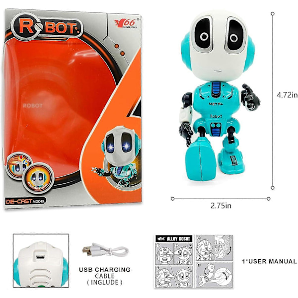 Talende Robot til Børn - Mini Robot Legetøj Der Gentager Hvad Du Siger, Legetøj til Piger og Drenge 3 4 5 6 7 8 År, Julegave til Drenge 3+ År