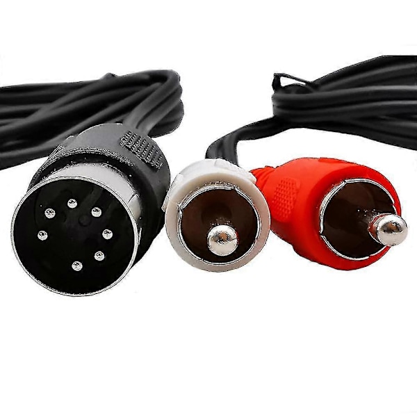 7-pins DIN hannkontakt til 2 RCA Lotus hann/hunn plugg Gammeldags B&O TV-utstyr adapterkabel 50cm 150cm 5ft 1.5m Tw 7pin-RCA Female 1M