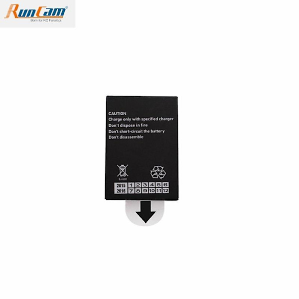 RunCam Irrotettava akku malleille RunCam 2/RunCam 3S/Scope Cam/Scope Cam Lite/Scope Cam 4K 850mah[D]
