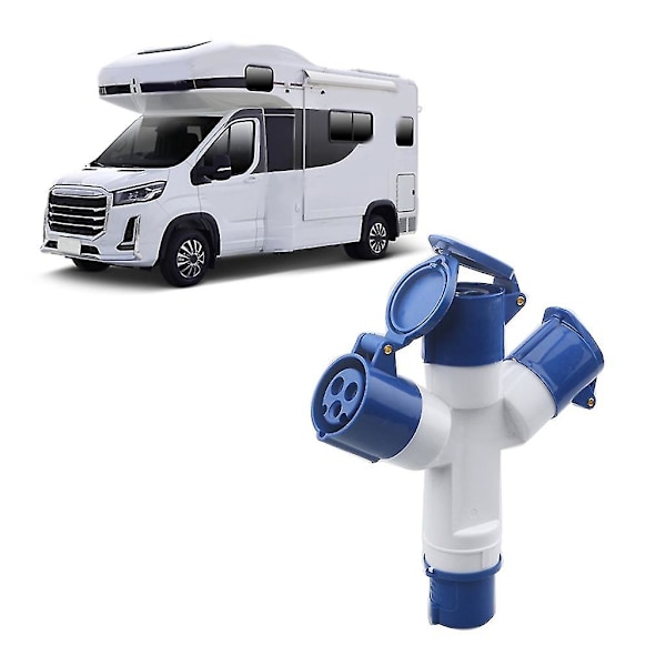 16A Campingvogn Caravan Enkelt til 2/3 Vejs Elektrisk Tilslutning Splitter Adapter