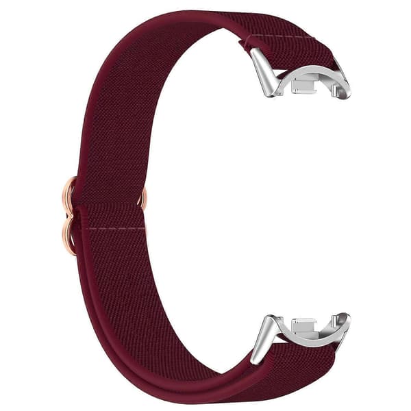 Urrem til Xiaomi Mi Band 9 Ceramic Edition/Smart Band 9 NFC/9/8 NFC/8 Elastisk nylonrem med[D] Multicolor Wine Red