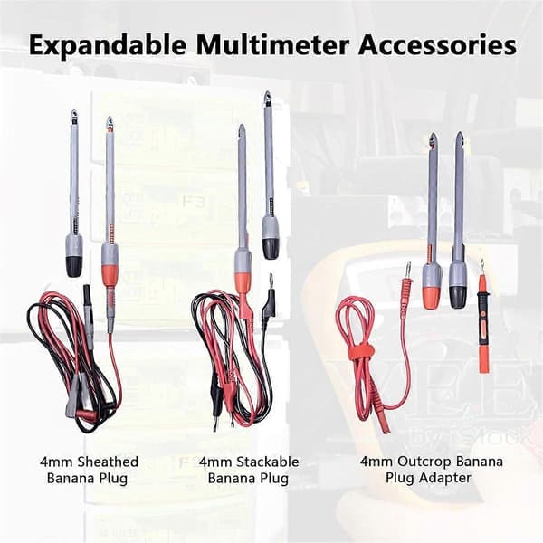 4 stk. ledningspiercingsonde, isolasjonspiercing-klemsett for multimeter spenningstesting detektering Automob[D]