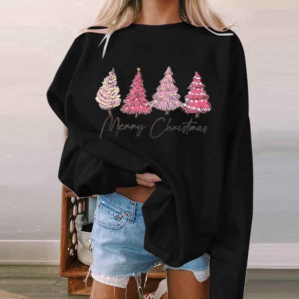 Dam oversize hals toppar rund 10-12[D]