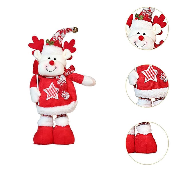 Stretchig Juldocka Julkaraktär Leksak Juldocka med[D] Christmas Elk