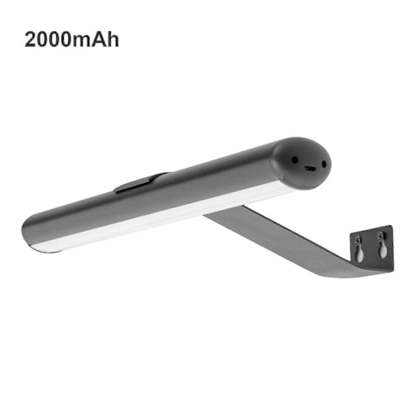 Bildlampa med fjärrkontroll, batteridriven för målning, fotovägglampa, porträtt Black 2000mAh