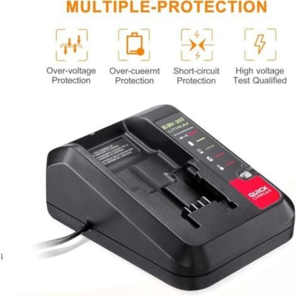Rask batterilader for BLACK+DECKER BD2A - 10,8 20V 0.3 kg