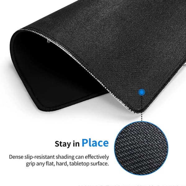 Zootopia Gummilås Kant Musematte, Kontorpultmatte, Skrivematte, Multi Kode Spillmatte Musematter for Datamaskiner Laptop Mus Musematte[D] Black 7" x 8.6"