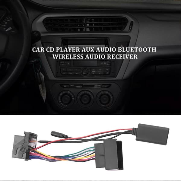 Auton Bluetooth 5.0 Aux -kaapeli Mikrofoni Handsfree Matkapuhelin Ilmainen Soittoadapteri C2 C5 RD4[D]:lle Black