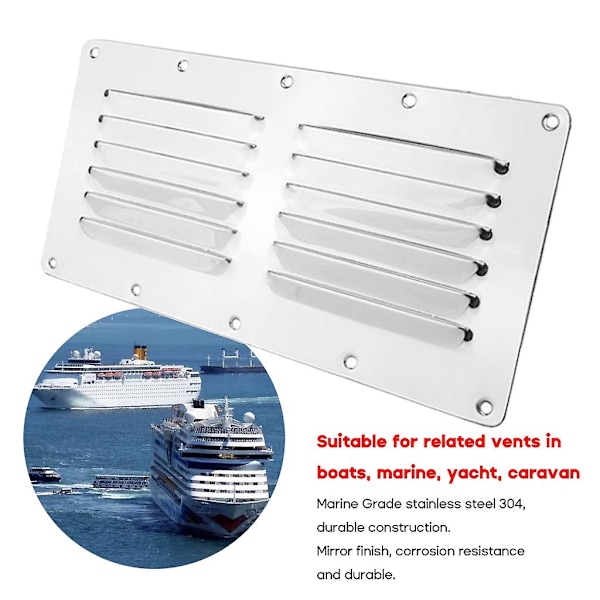 Lamelforseglingsrist Rektangulær Luftventilationspanelrist til Marine Yacht RV-[D]