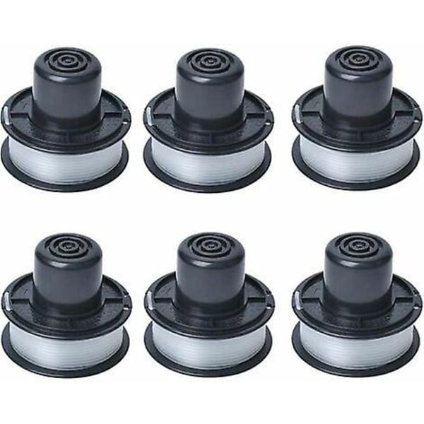 A6226 Line Spool Compatible With Black And Decker Auftipp Gl250 / Gl310 / Gl360 / Gl360sb Automatic Grass Trimmer With 6m Line, 6-pack