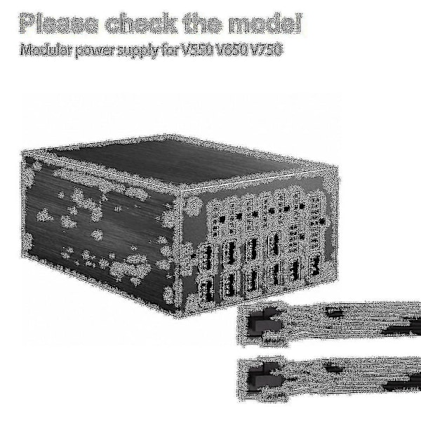 PCI-e 8-pins til dobbel 8-pins (6+2-pins) strømforsyningskabel Kompatibel med Cooler Master V Gold-serien V750 V650 V550 modulær strømforsyning