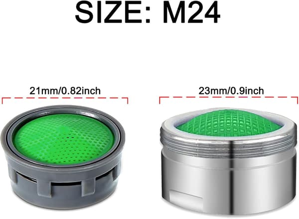 Sett med 6 vannbesparende luftventiler M24 med AB[D]