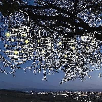 Soldriven Mega Spiralight Regnbåge Led Trädgårdsdekor Hängande Spirallampa[D] Yellow