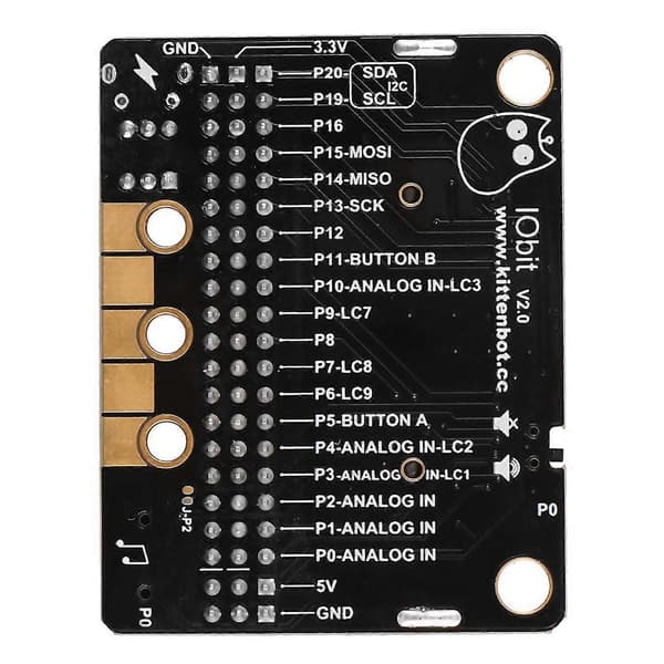 3X -Bit Utvidelseskort IOBIT V2.0 Breakout Adapter Shield med Summer for BBC -Bit Barnas Python P[D] black