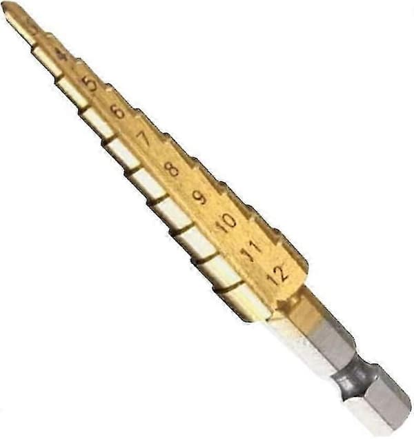 1/4 Hex Skaft Mini Borr Titaniumbelagd Stegborr Trä Pcb Metall Borr Borrverktyg 3-12mm[D]