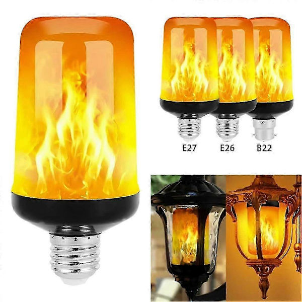 B22/E12/E14/E27 LED Flammande Lampa Brinnande Eld Effekt Nattlampa[D] e26 Blue Light