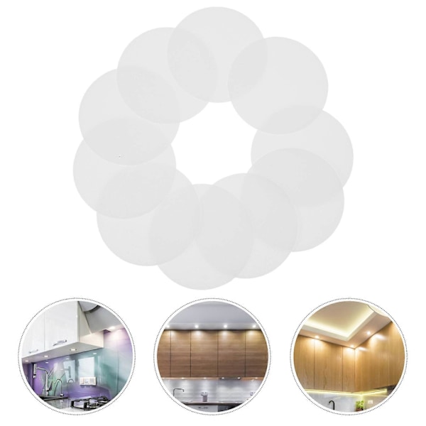 20 st Diffusionsplattor för Downlight Ersättning Diffusionsark Skärmningsplattor White 6.90X6.90X0.10CM