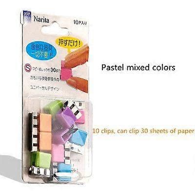 Skrivebordsutstyrsett, stiftemaskin [D] Pastel mixed colors 10pcs