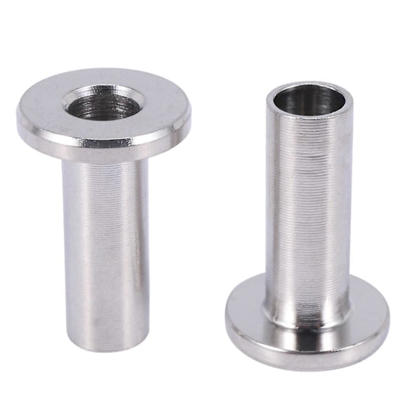 Skyddshylsor i rostfritt stål för 1/8 tums kabelräcke, trästolpar, DIY-balustrade T316 Marin (trasslig)