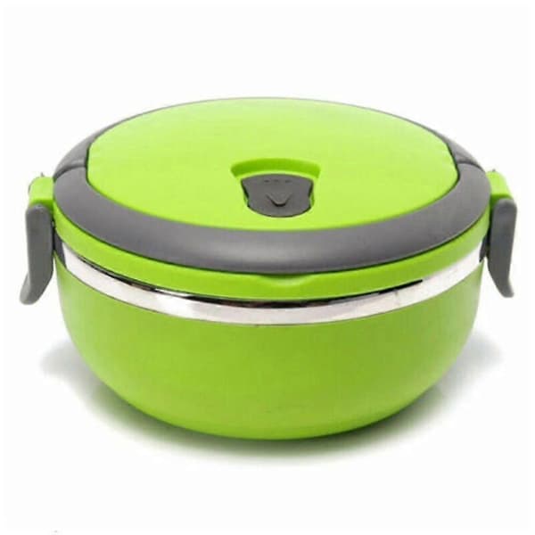 Matboks i rustfritt stål, termos, vakuumisolert, bærbar A[D] Double layer green