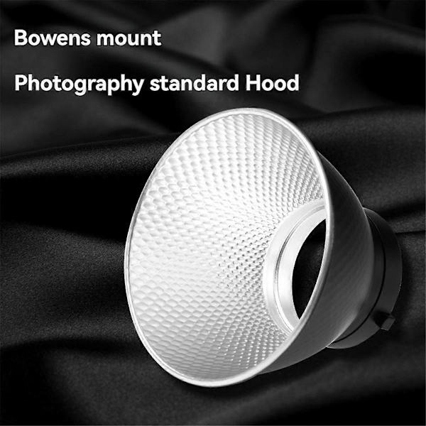 Standard Reflektor Diffuser Lampeskjerm for Bowens Bajonettfatning Studio Strobe Blitslys Reflektor 55 Grader[D] A