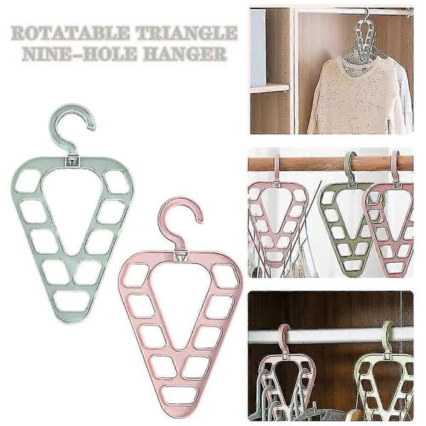 Multifunktionell Klädställning Triangulär Design Med Jämn Kraft För Garderob[D] Light Green